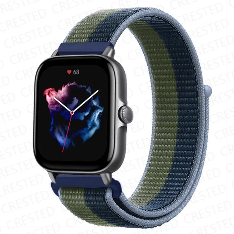 Nylon Sport Watch Band for Amazfit 20mm 22mm Strap