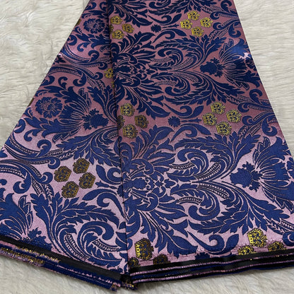 African Damask Lace Fabric Jacquard Brocade 2.5 or 5 Yards