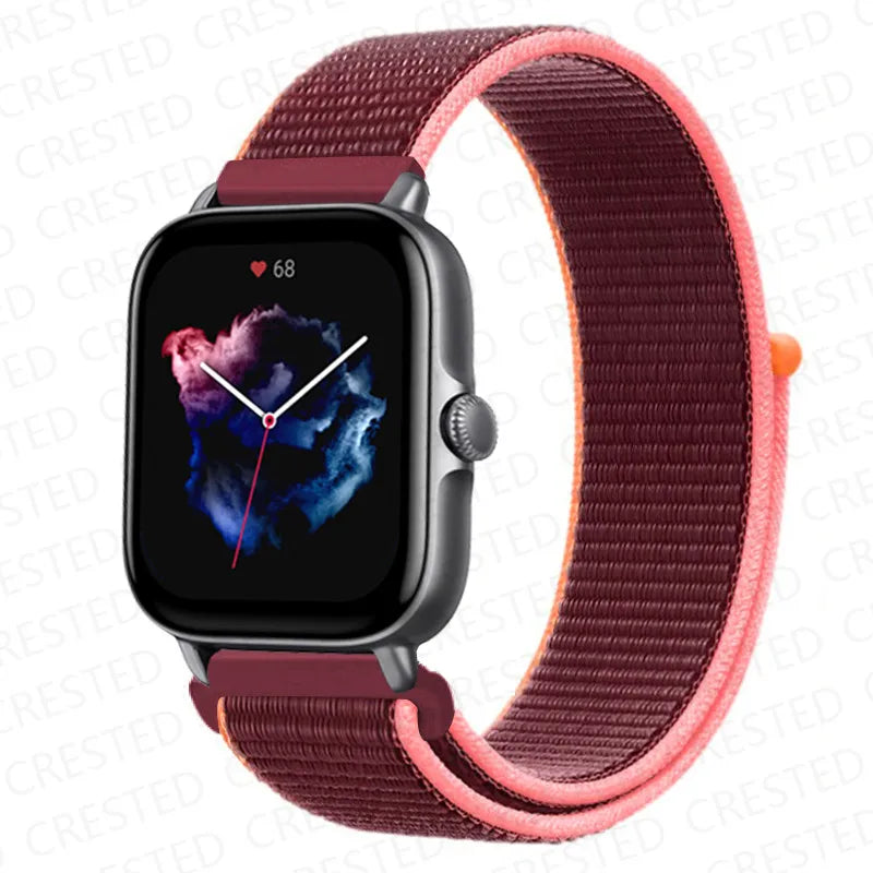 Nylon Sport Watch Band for Amazfit 20mm 22mm Strap