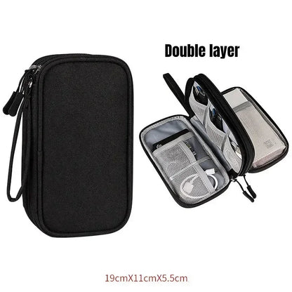 Electronic accessory storage bag for work and business travel