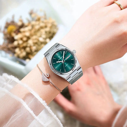 Poedagar Women's Elegant Quartz Watch 35mm Stainless Steel