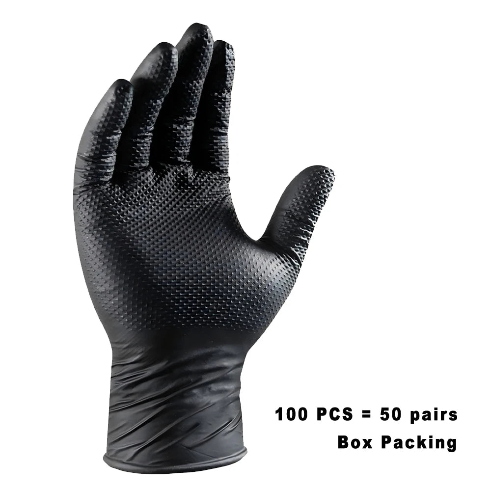 Heavy duty 8mil nitrile gloves final lifestyle shot in use