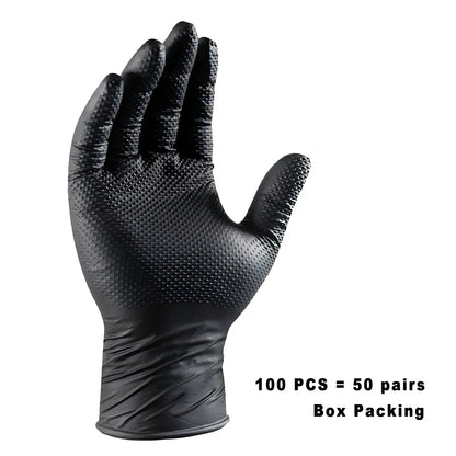 Heavy duty 8mil nitrile gloves final lifestyle shot in use