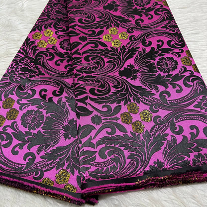African Damask Lace Fabric Jacquard Brocade 2.5 or 5 Yards
