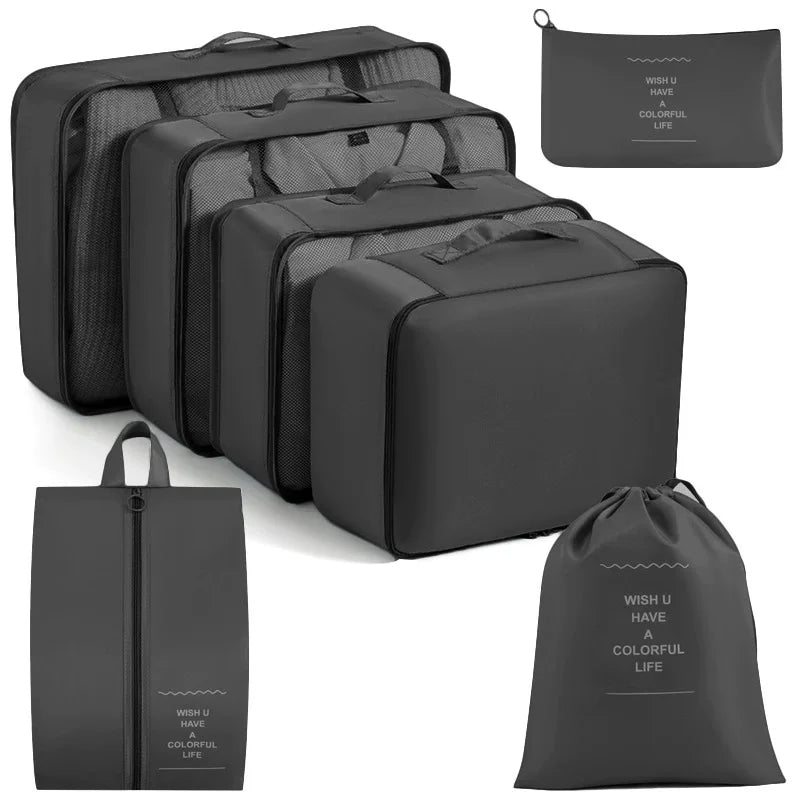 Travel packing cubes set for clothes, shoes and toiletries – luggage organiser 46