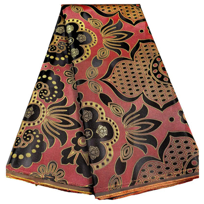 African Damask Lace Fabric Jacquard Brocade 2.5 or 5 Yards