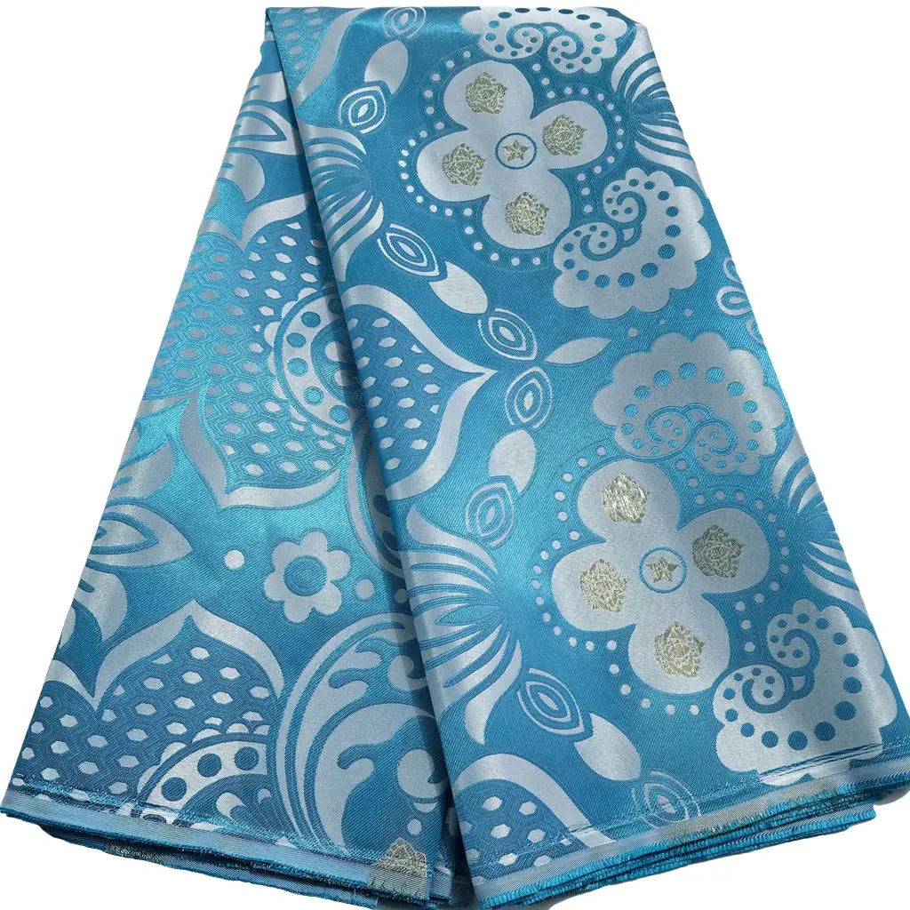 African jacquard brocade fabric measurement 2.5 5 yards guide