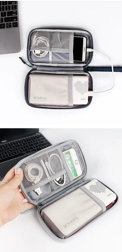 Travel gadget storage pouch for electronic accessories