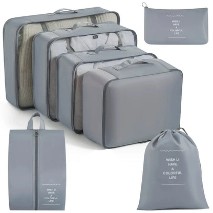Travel packing cubes set for clothes, shoes and toiletries – clothes organiser 23