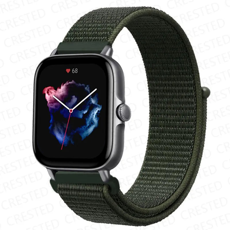 Nylon Sport Watch Band for Amazfit 20mm 22mm Strap
