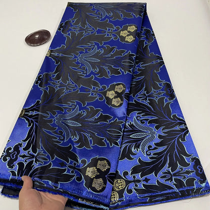 African Damask Lace Fabric Jacquard Brocade 2.5 or 5 Yards