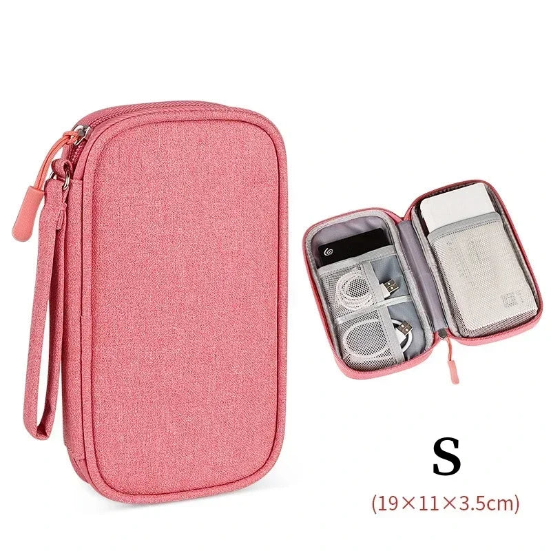 Large black tech organiser for chargers and electronic devices