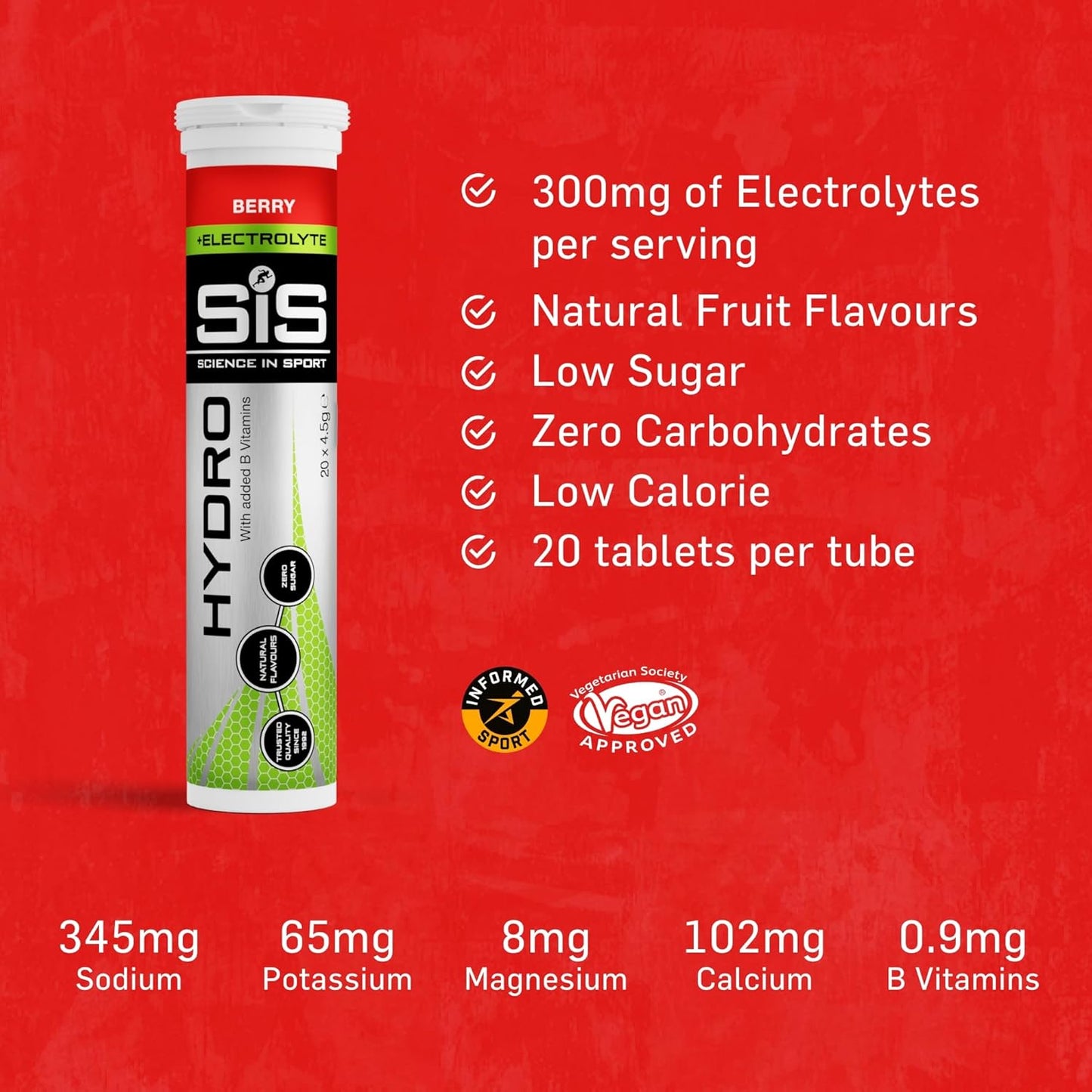 Zero sugar, gluten-free hydration boost