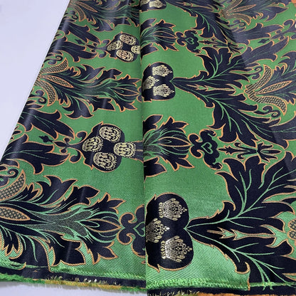 Nigerian women damask lace fabric ceremony gown tailoring
