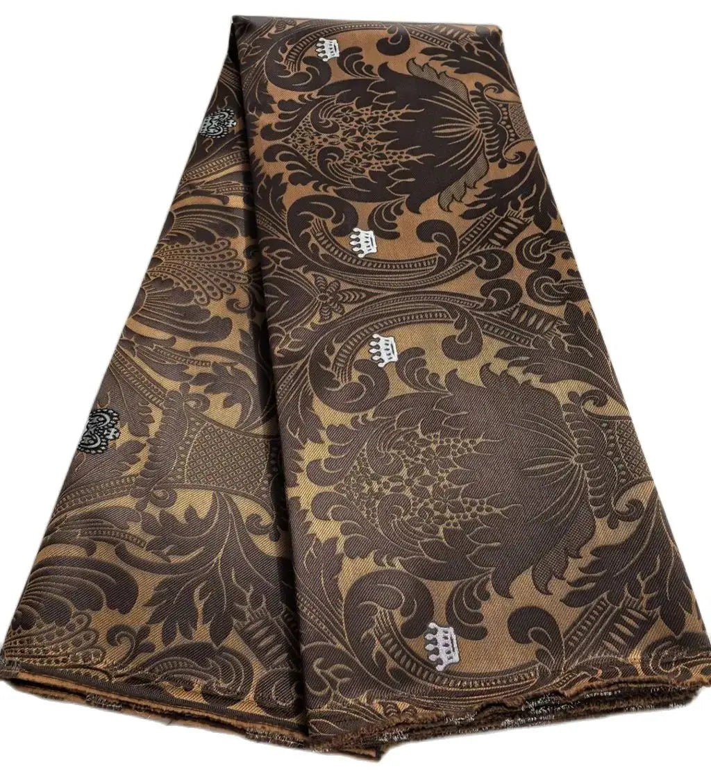 Damask brocade fabric light yellow 2.5 yards DIY sewing