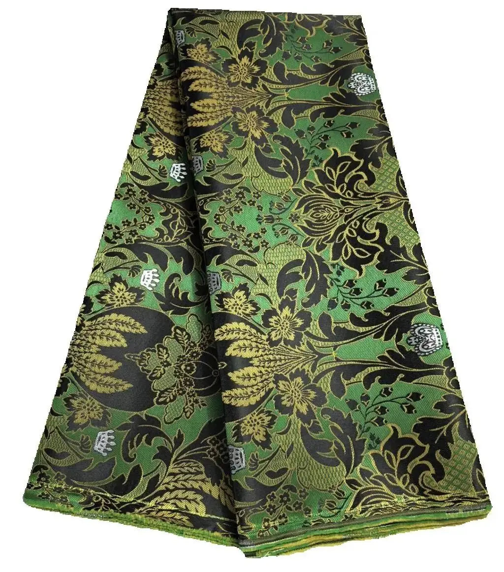 African Damask Lace Fabric Jacquard Brocade 2.5 or 5 Yards