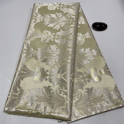 African Damask Lace Fabric Jacquard Brocade 2.5 or 5 Yards