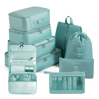 Travel packing cubes set for clothes, shoes and toiletries – luggage organiser 36