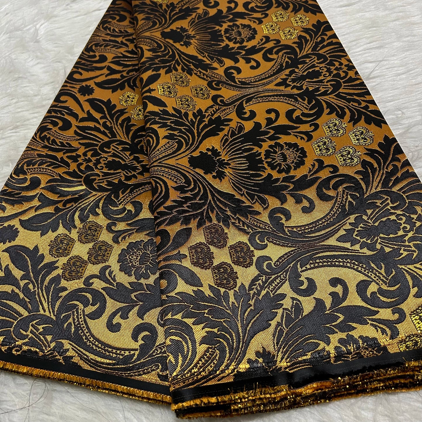 African Damask Lace Fabric Jacquard Brocade 2.5 or 5 Yards