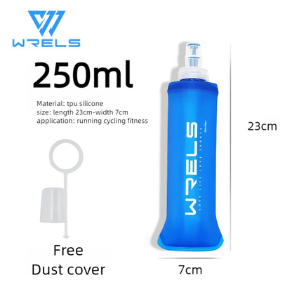 Foldable sports water bottle for camping and hiking
