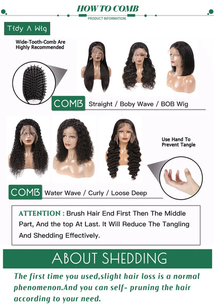 Bob Wig Human Hair 13x4 Lace Front Straight Wig