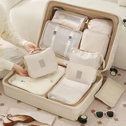 Travel packing cubes set for clothes, shoes and toiletries – luggage organiser 6