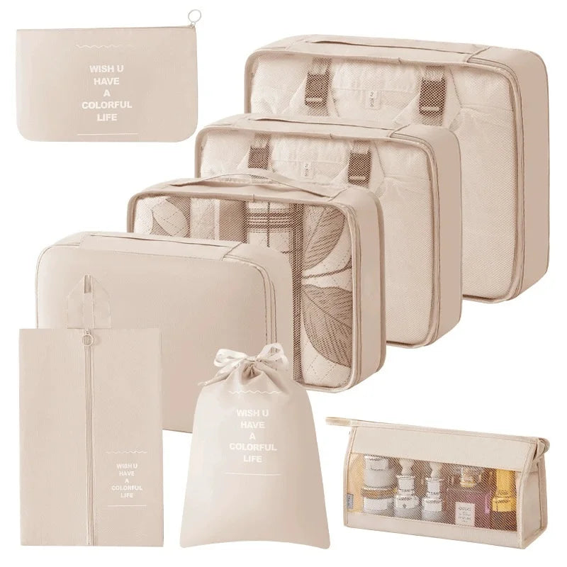Travel packing cubes set for clothes, shoes and toiletries – toiletry organiser 30