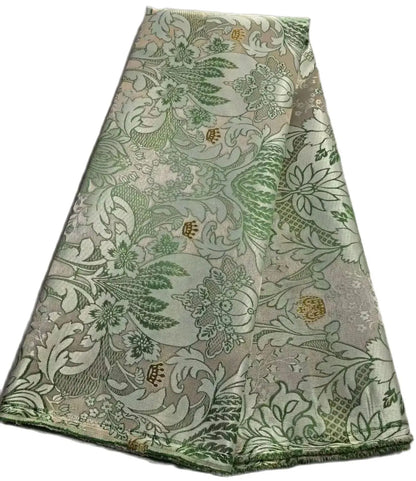 Nigerian damask brocade fabric mix purple 5 yards ceremony