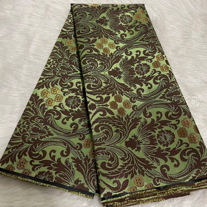 African Damask Lace Fabric Jacquard Brocade 2.5 or 5 Yards