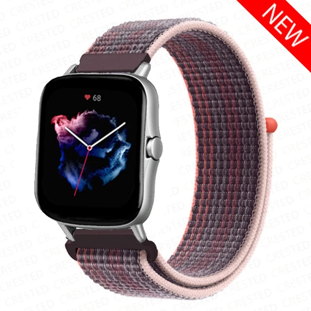 Nylon Sport Watch Band for Amazfit 20mm 22mm Strap