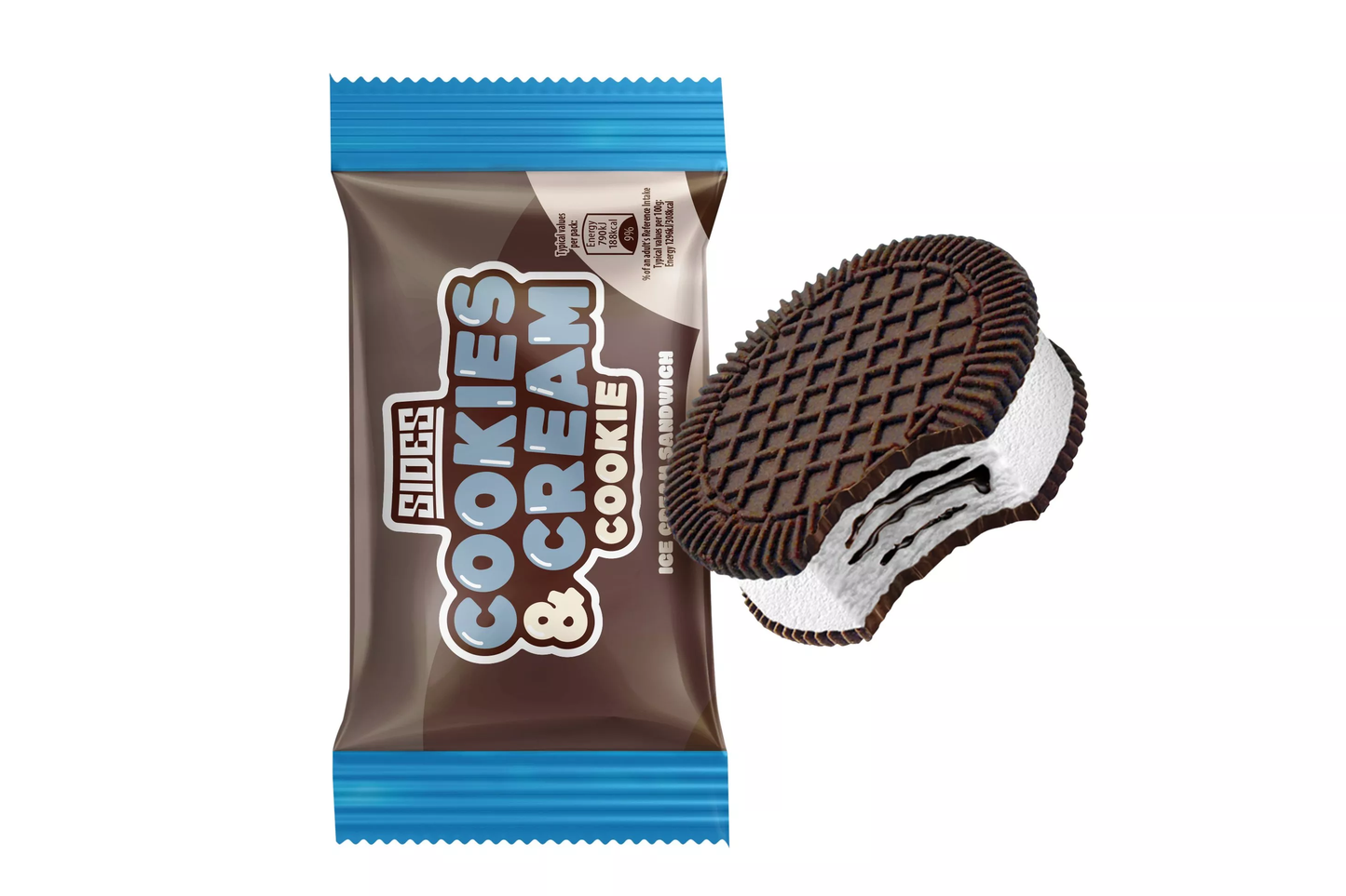 Sides Cookies & Cream Ice Cream Sandwich – 24 x 90ml