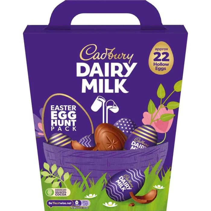 Chocolate egg hunt box with handle for Easter activities