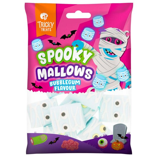 Spooky Mallows Vanilla Halloween Treat 45g – Mummy, Pumpkin & Dracula