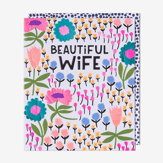 Beautiful ditsy floral birthday card for wife, perfect for those searching for greeting card. A trendy and heartfelt birthday card greeting cards.
