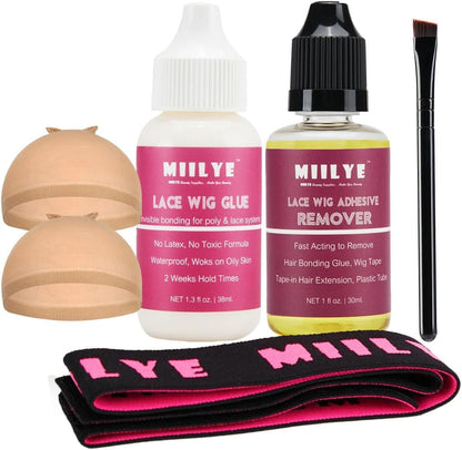Wig Glue for Front Lace Wigs & Remover Set | Waterproof Invisible Lace Adhesive