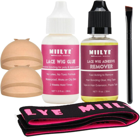 Wig Glue for Front Lace Wigs & Remover Set | Waterproof Invisible Lace Adhesive