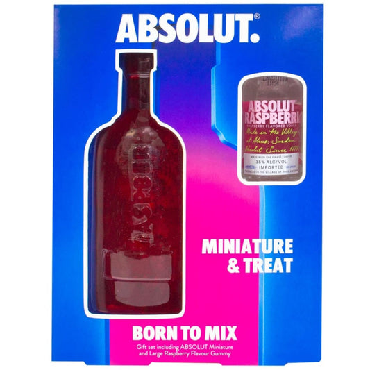 Absolut Raspberri Vodka and Giant Raspberry Gummy Gift Set