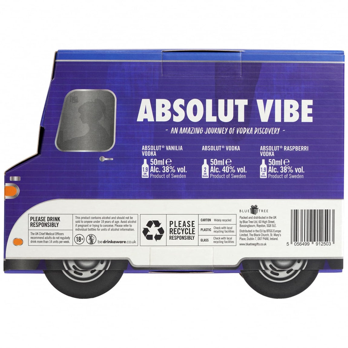 Absolut Original Raspberri and Vanilia vodka minis
