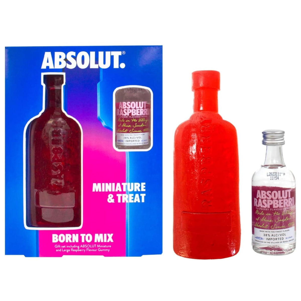 Absolut Raspberri 5cl vodka miniature gift