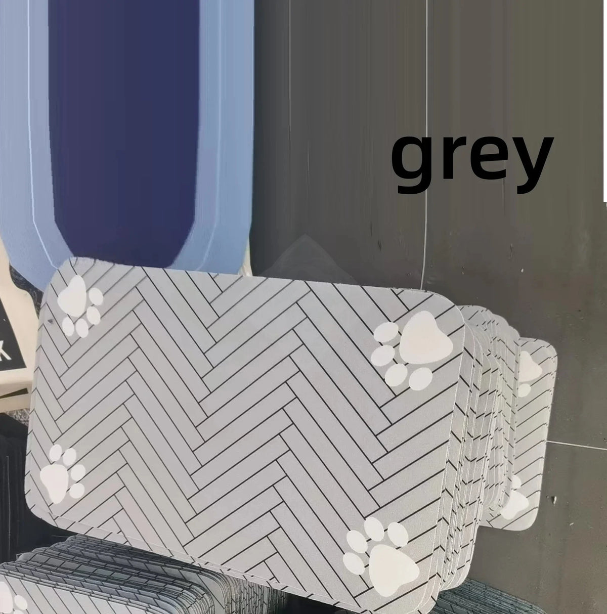 Absorbent waterproof pet feeding mat for dogs and cats with non-slip rubber backing – product view 5