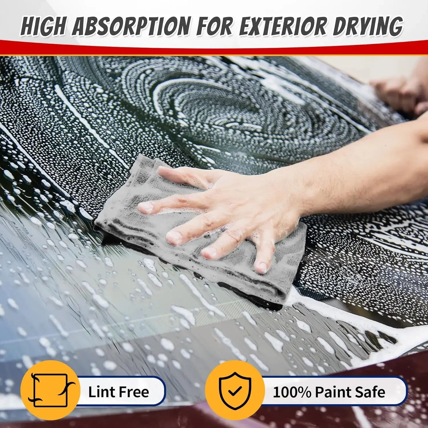 Thick reusable towel for household surfaces
