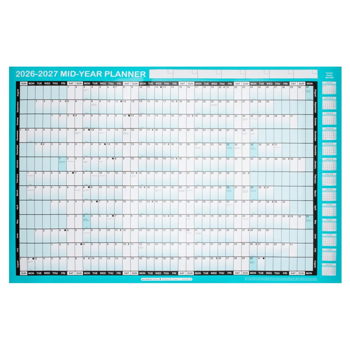 Academic Wipe Clean Mid-Year Planner 2026–2027