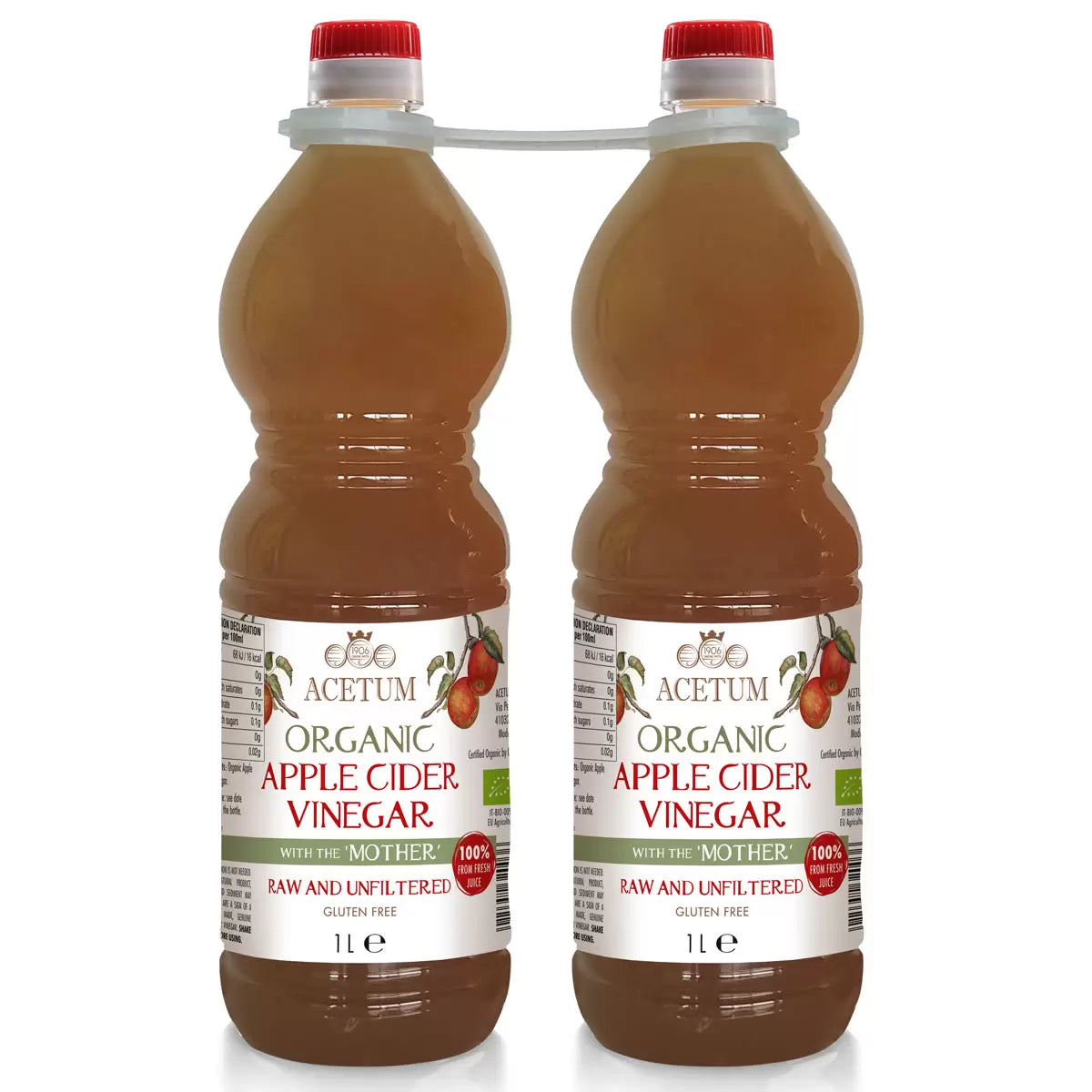 Organic vinegar made from fresh apple juice