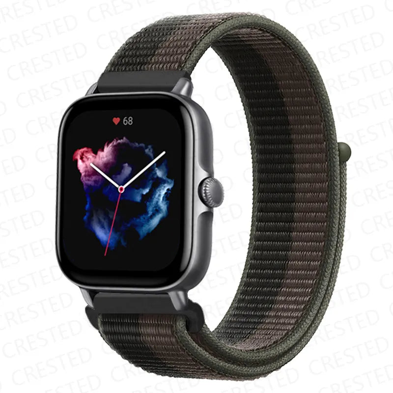 Soft nylon watch loop band for all day wear