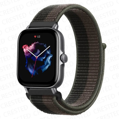 Soft nylon watch loop band for all day wear