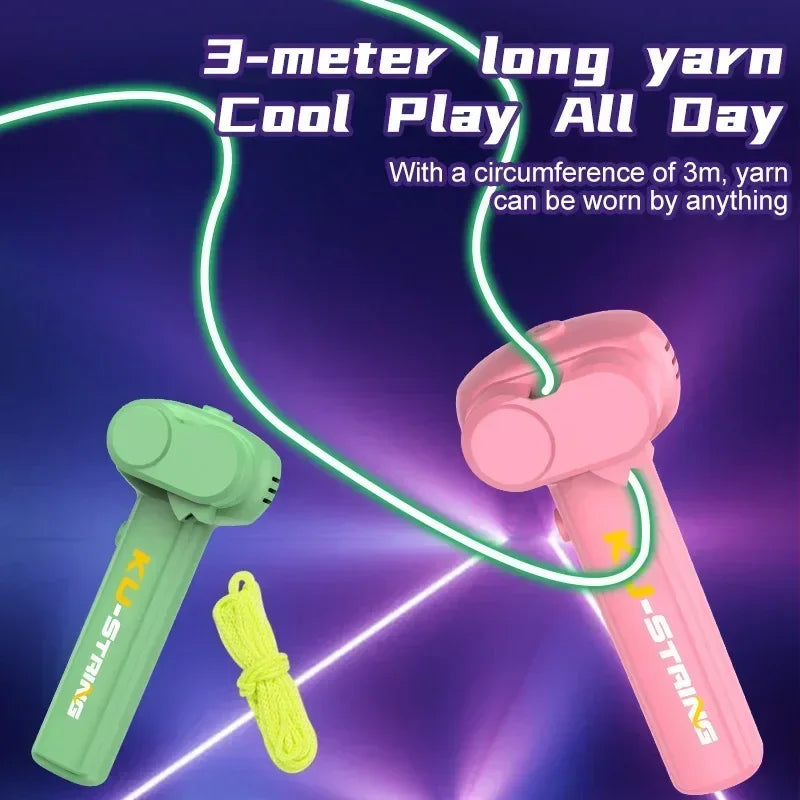 Portable glowing loop toy