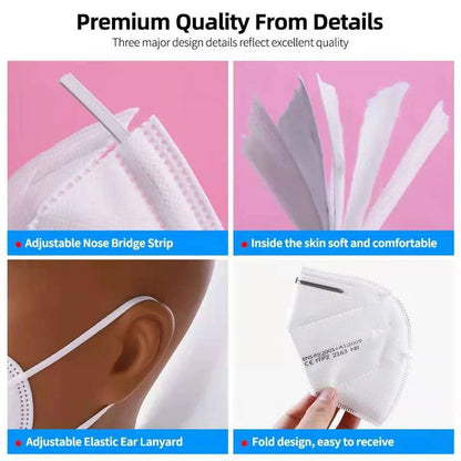 Adult protective mask with five-layer design