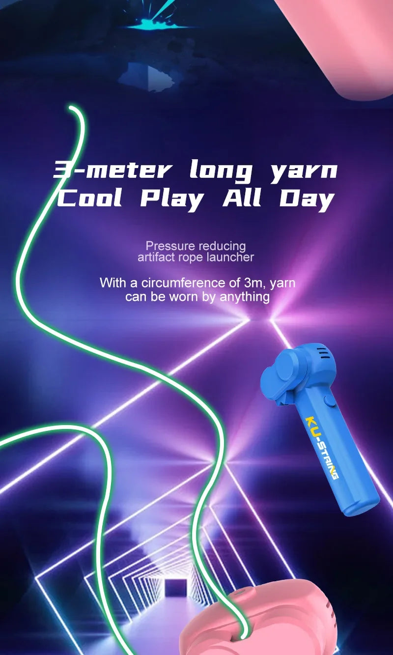 Portable stress relief rope toy