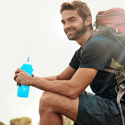 Silicone bottle for cycling trips