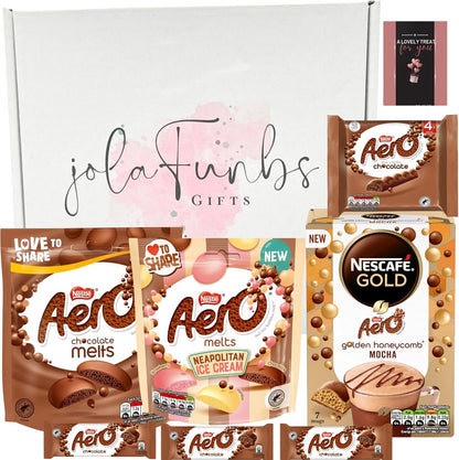 Aero chocolate hamper snack box filled with bubbly treats